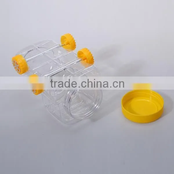 creative design pet candy storage can plastic food container