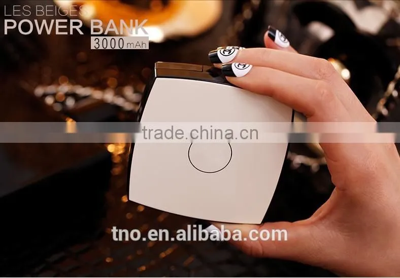 custom 3000mah Channel powder box power bank