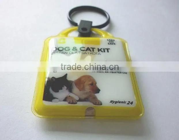 LED keychains, reflective PVC keychain with light, promotion plastic key ring