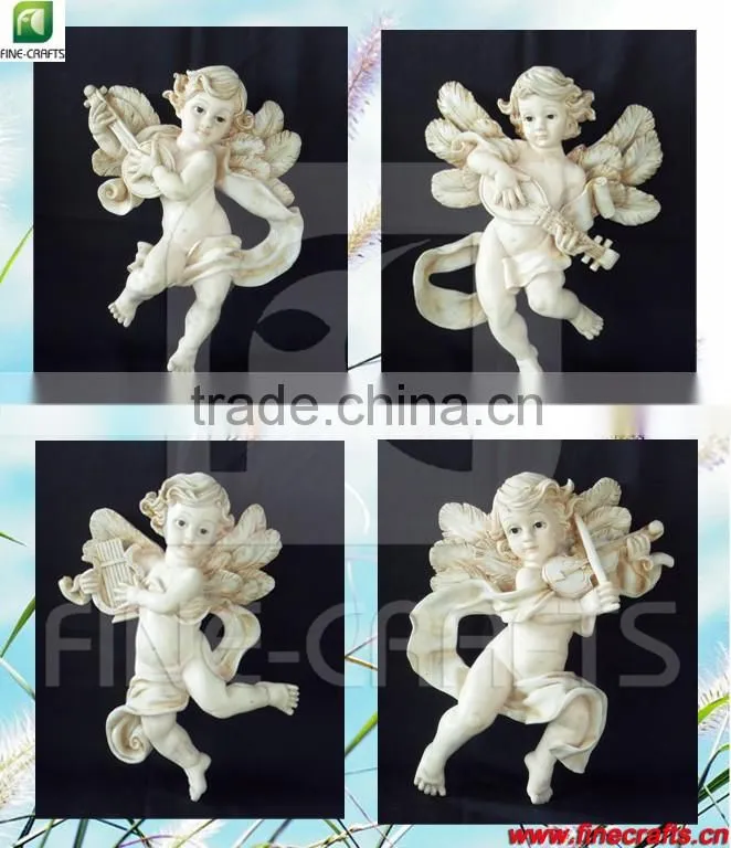 Resin musicians angel religious wall crafts souvenir