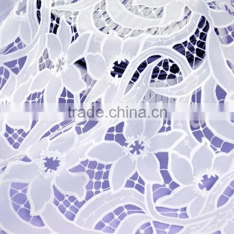 New special design best price fashion water soluble lace fabric for curtain/bridal