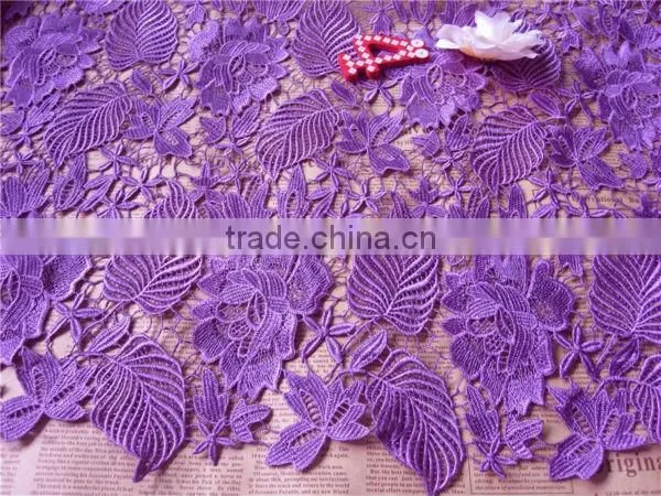 2014 Allover Embroidery Guipure Fabric Factory Lace