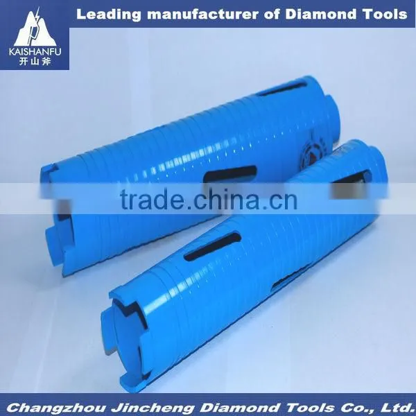 Brazed welded diamond core drill bit