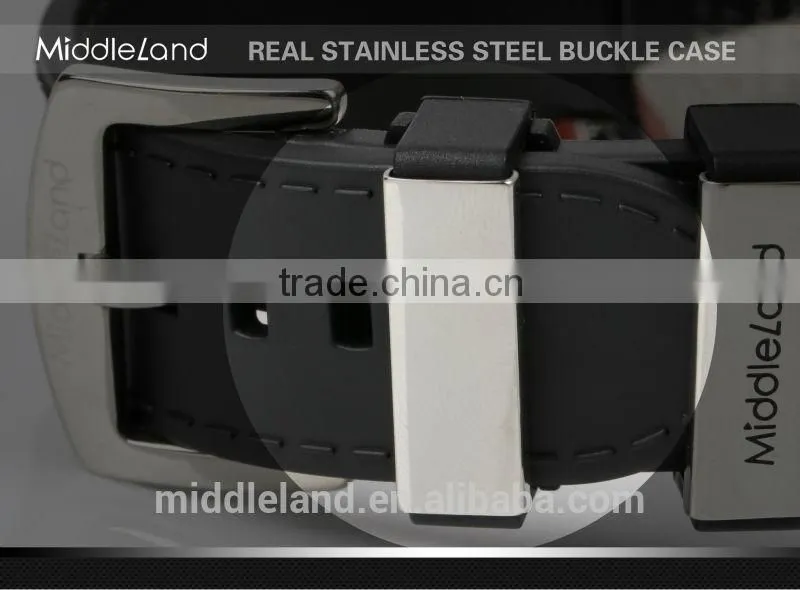 NEW!LED watch with leather band 2015 middleland show into market