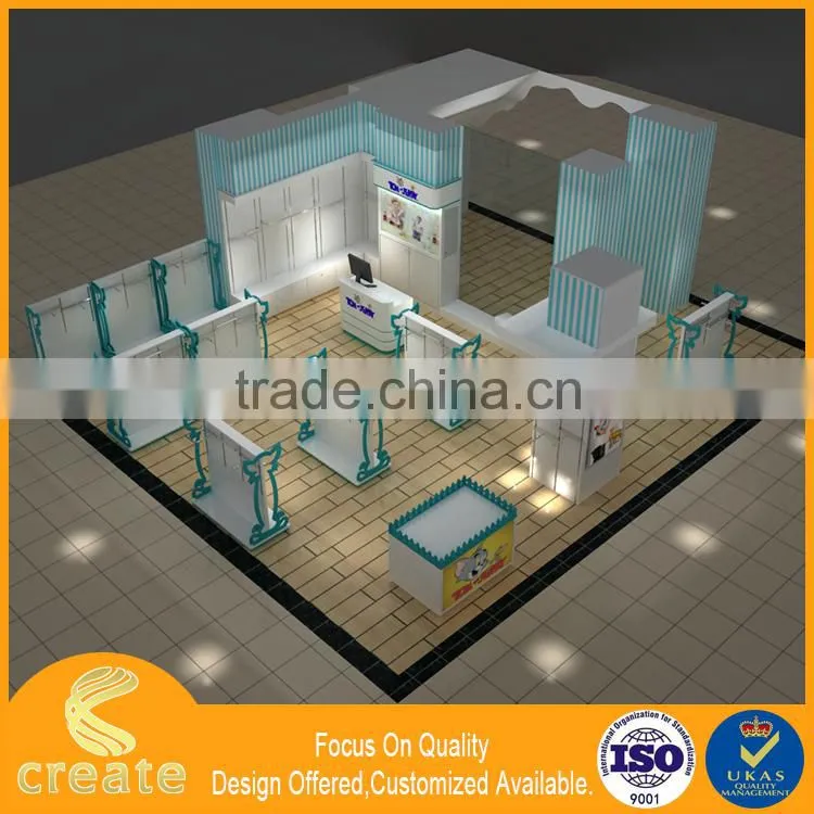 New arrival display showcase for child garment,shopping mall furniture for children&teenagers clothers displaying