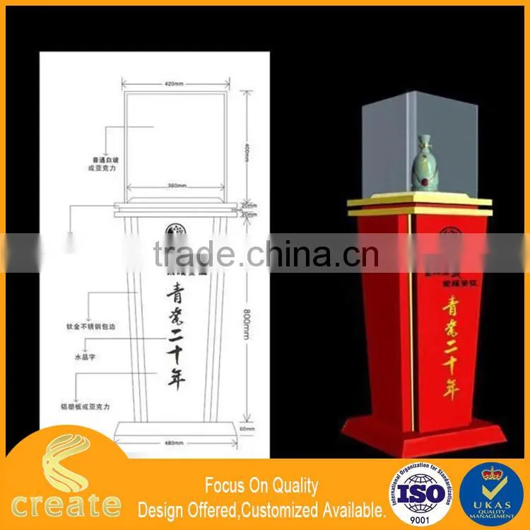 Luxury Wooden Black Exhibition Wine Display Rack Showcase With Led light& Matt Finish For Wine Shop Interior Decoration