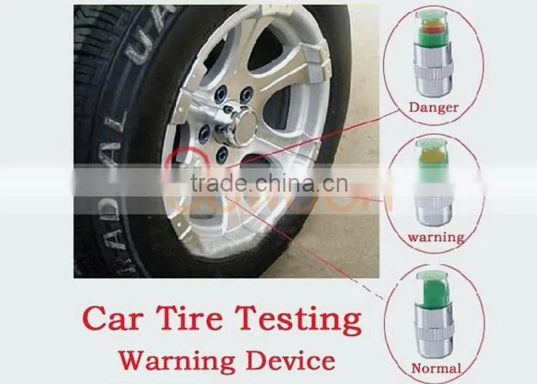 Tire pressure indicator cap, tire pressure monitor