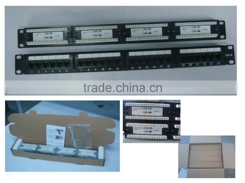 24 ports blank patch panel with dust cover