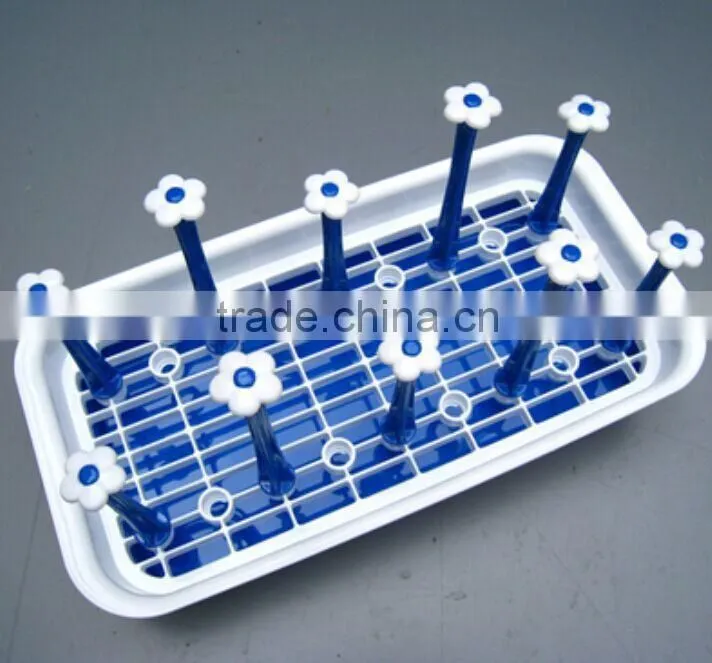 Plastic Cup Holders and Dish Flower Baby Bottle Drying