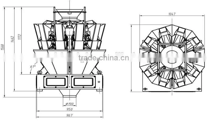 multihead weigher for cheese packaging dimple plate