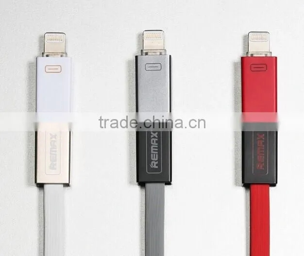 remax magnet usb cable 2in1 funtion for iphone and samsung smartphone charging,data sync