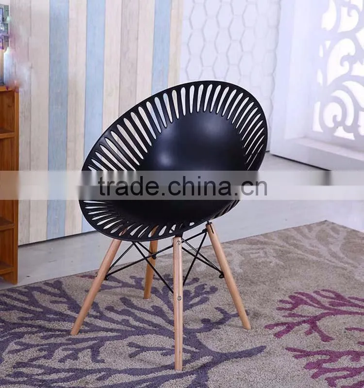 Creative Leisure Comfortable Hollow Backrest Bistro Chair Office Round Chair