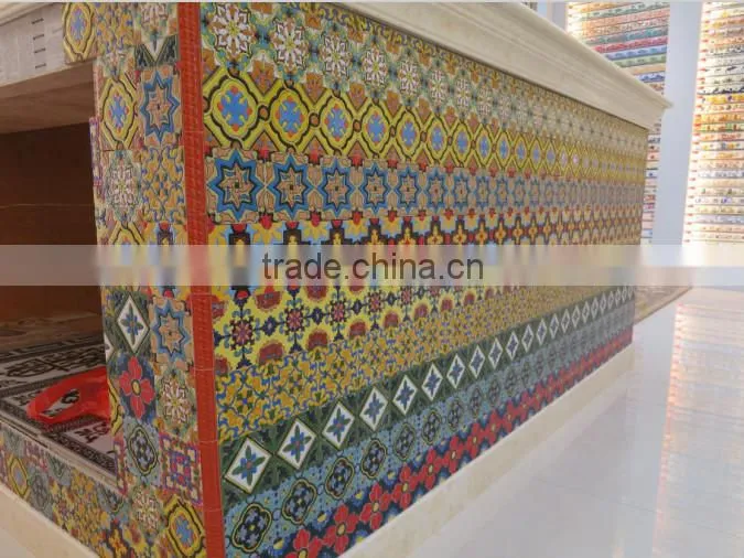 stair decorated border tile