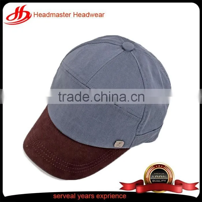Custom unique 100%cotton baseball hat with metal patch