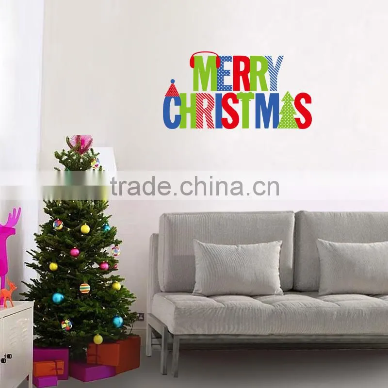 ALFOREVER Mix color design vinyl Merry Christmas design sticker