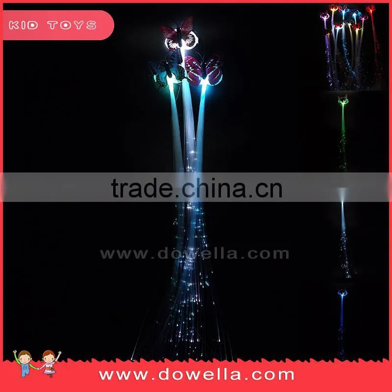Led hair braid with plastic fiber optic, Led flashing hair accessories