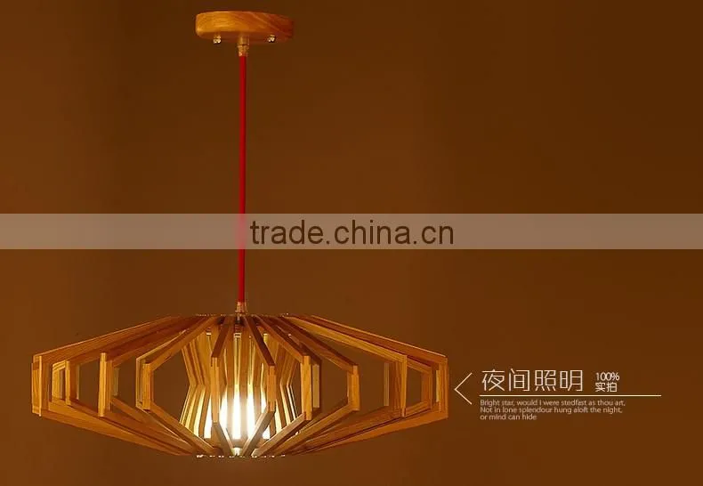 Wooden LED pendant light JK-8005B-05 new designer lighting decoration wooden pendant lamp