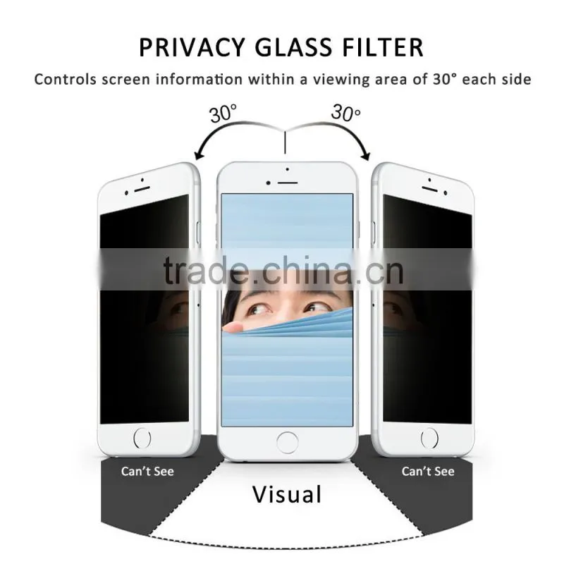Pavoscreen Premium Privacy Tempered Glass Screen Protector For iPhone 6 / 6s Ultra thin 99.99% Touch-Screen Accurate