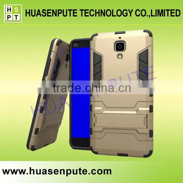 Wholesale 3 in1 Robot Silicon Rubber + Hard Plastic Stand Case for Xiaomi 4