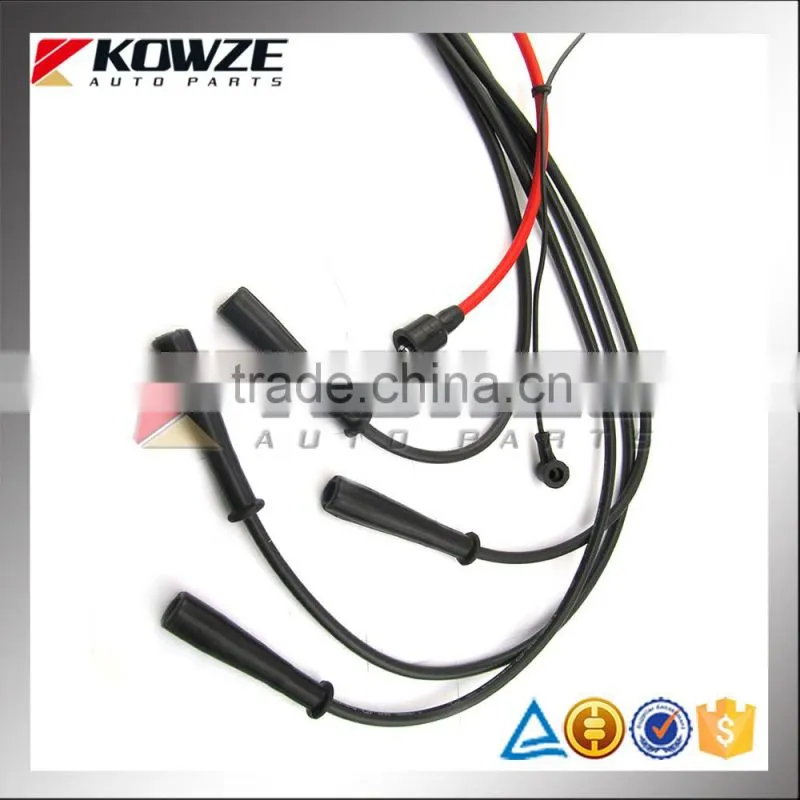 Spark Plug & High Tension Cabel set For Mitsubishi Pajero Montero V12 4G54 V32 MD997698