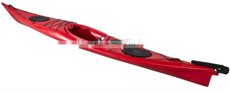 Popular single sit in fishing boat cheap plastic sea kayak wholesale