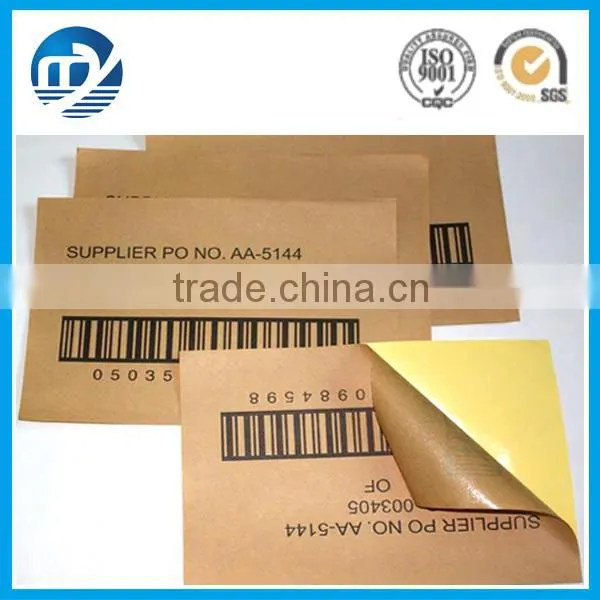 Self adhesive kraft paper sticker with high quality