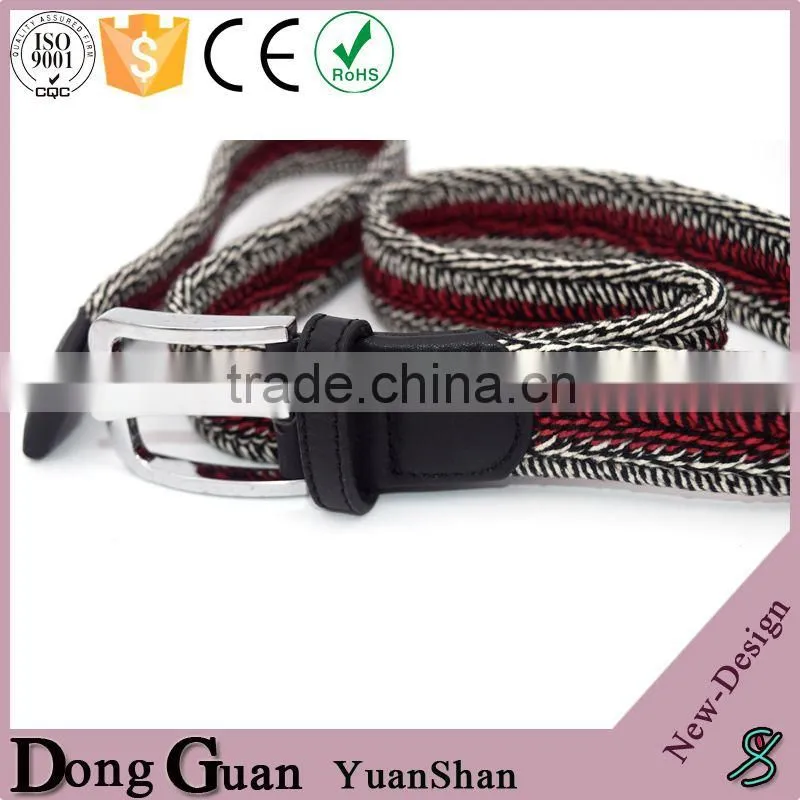 2016 hot sale high density glitter braided stretch elastic belt ployester fabric promotional boys designer belts