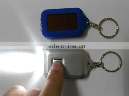 small solar flashlight torch 3 led keyring light