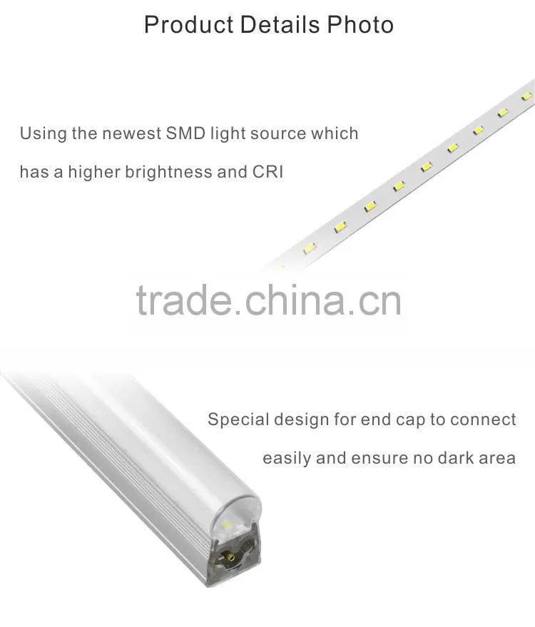Energy saving 1200mm 18W Green Environment protecting Modern appearance New T5 LED Fitting No dark area when connect together