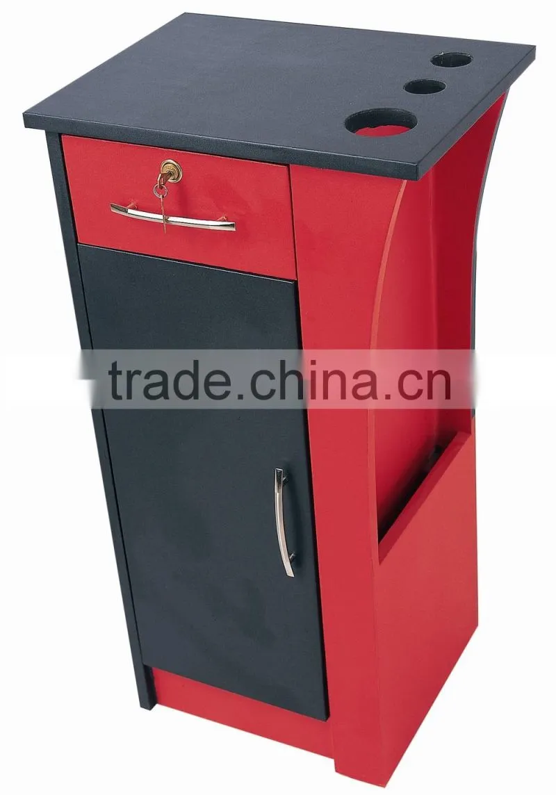 2015 HONGZI hot sale red painting salon trolley