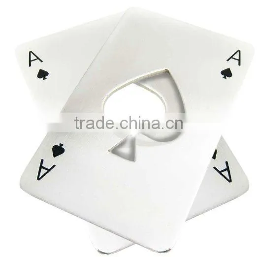 Credit Card Size Casino Poker Shaped Bottle Opener