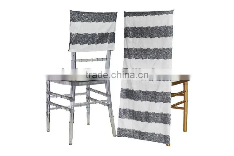 100%Polyester black stripe sequin table runner cheap table runners