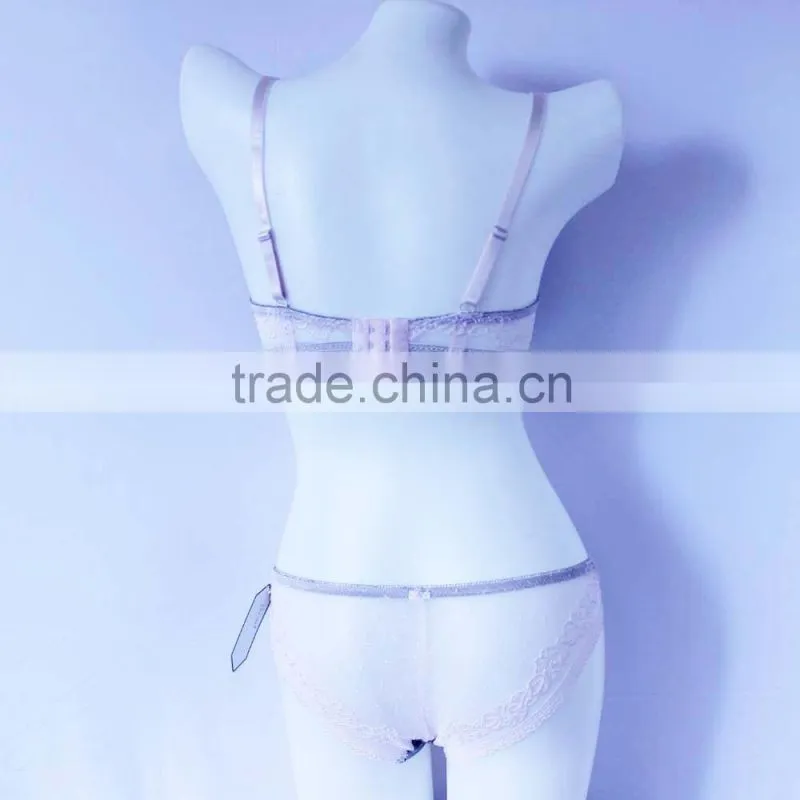 OEM underwear fancy girl bra and panties with lace sexy ladies bra set