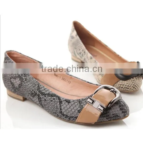 Leather Wholesale flat shoes 2015 for woman
