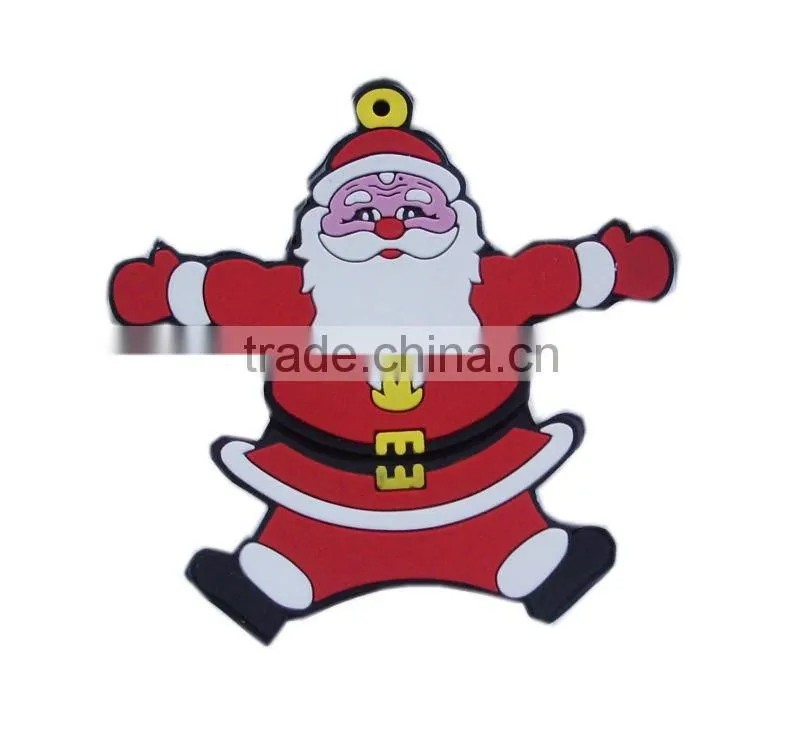 funny shape and high quality! christmas rubber usb stick