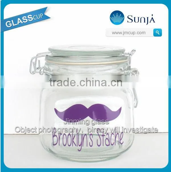 2014 china container home glass bottle food storage glass bottle wholesale