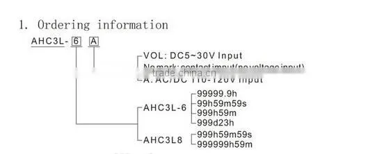 AHC3L General Purpose Digital Mechanical Electromechanical Vibration Hour Meter with CE