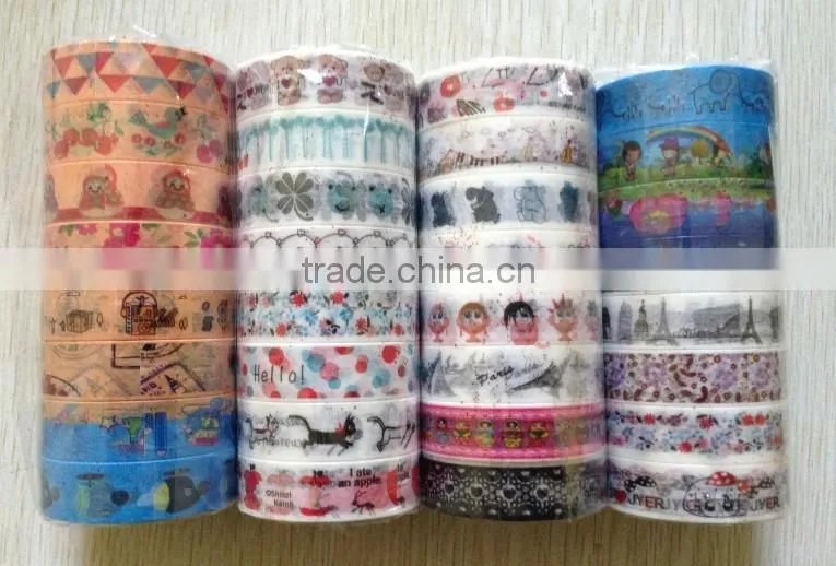 Various design custom crepe paper for masking tape
