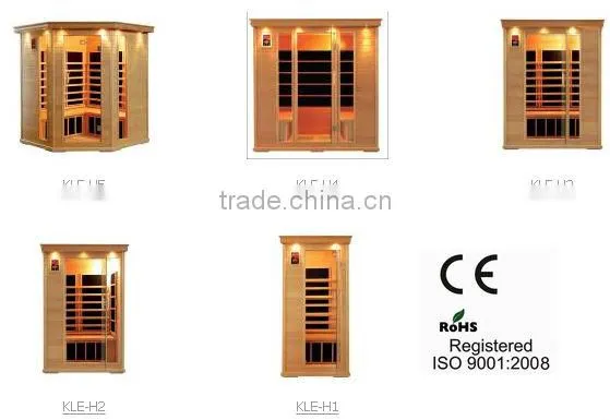 1-5persons economical personal indoor hemlock wooden far infrared sauna room