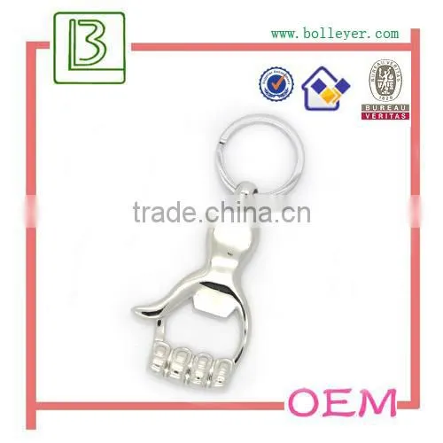 Metal wine opener keychain