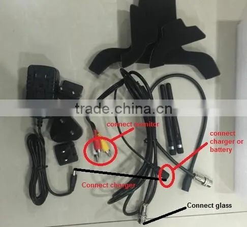 fpv video goggles HD head-wear video glass with 40CH and double receiver