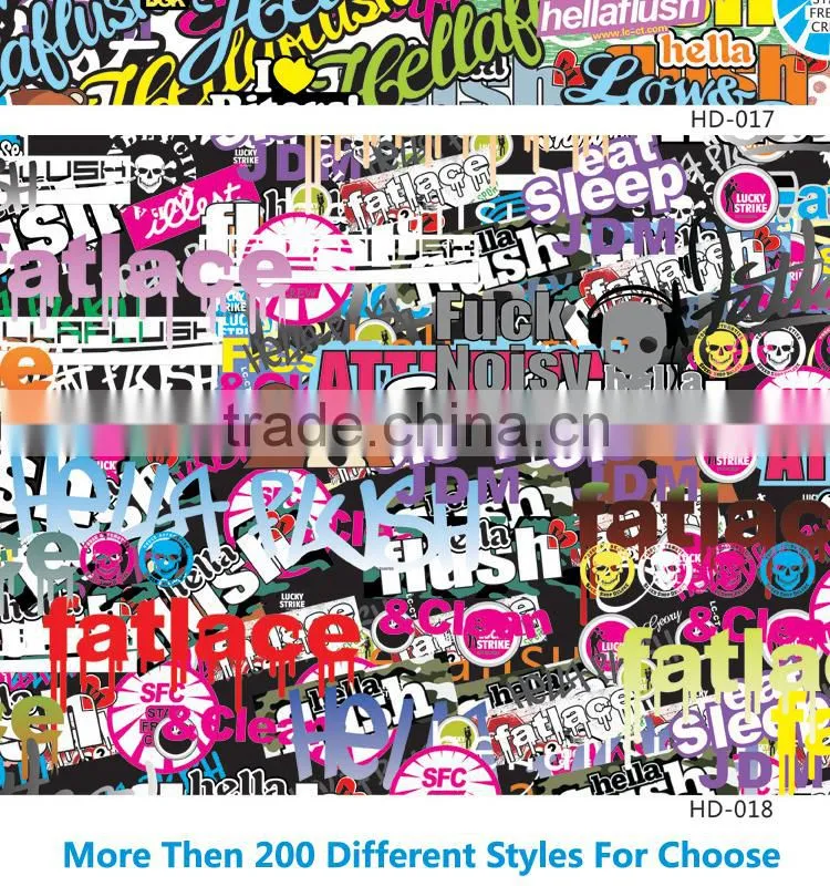 HD-010 Bubble Free Car Sticker Bomb Film Type And Body Stickers Use Car Wrapping Film