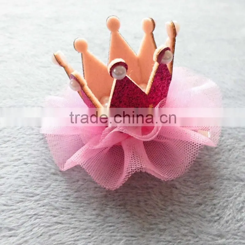 2014 cute crown children's hair accessories baby hair clips jewel
