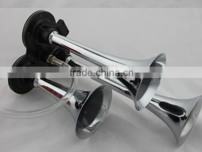 Chrome 3 pipes music air horn ,Three round horn