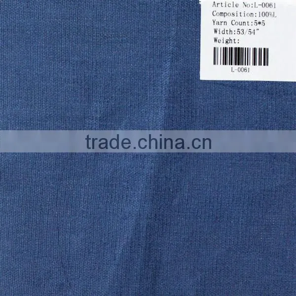 5*5 100% linen pigment fabric