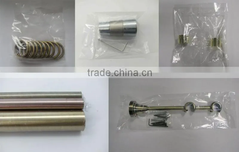 window system decoration chrome curtain rod finials