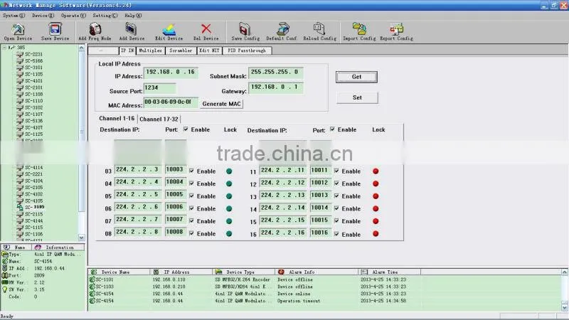 4 Channels Mux Scrambler/ 4 Channel IP-ASI Gateway