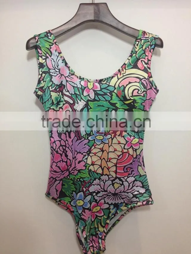 Fashion digital printing Women swimsuit,Digital sublimation transfer print women one piece swimsuit, swimming wear