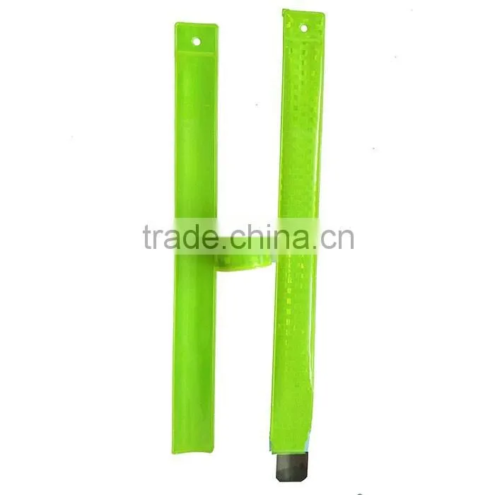 reflective pvc snap bracelet wrist band with sheet steel
