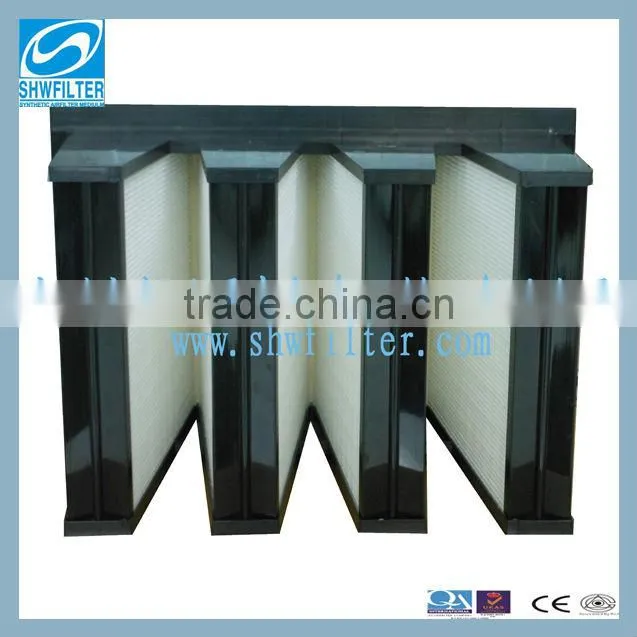 v-shape mini-pleat HEPA filter H13 for medical factory